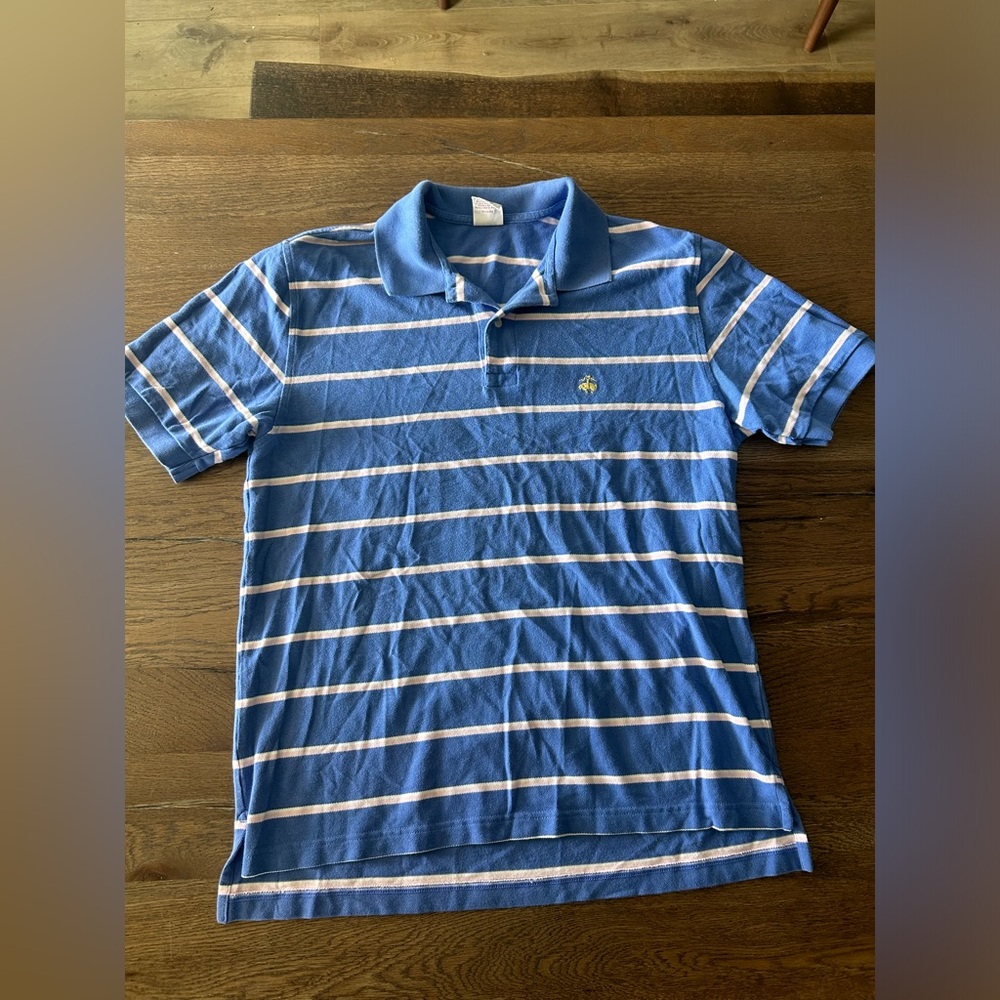 Brooks Brothers Lavender Blue Striped Polo